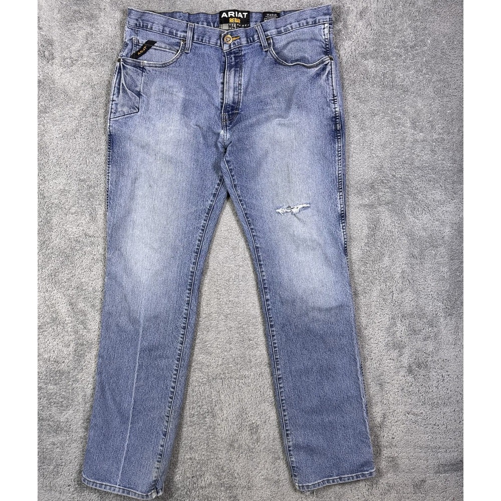 Ariat Jeans Mens 38x36 Rebar M4 Relaxed DuraStretch Basic Low Rise Boot 10021854